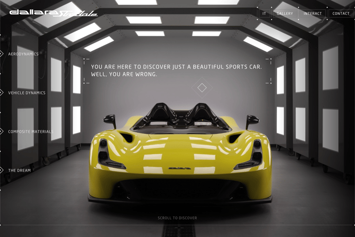 Dallara Stradale website preview